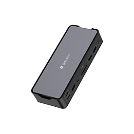Verbatim Pro - Dockingstation - USB-C - 2 x HDMI, DP - 1GbE - 100 Watt