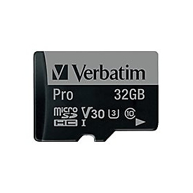 Verbatim PRO - Flash-Speicherkarte - 32 GB - microSDHC UHS-I
