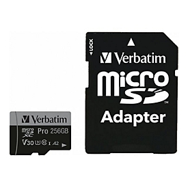 Verbatim PRO U3 - Flash-Speicherkarte (microSDXC-an-SD-Adapter inbegriffen)