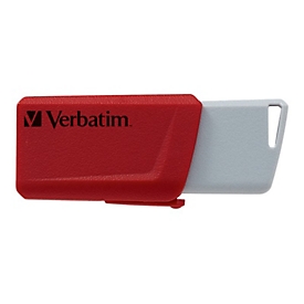 Verbatim Store 'n' Click - USB-Flash-Laufwerk - 32 GB - USB 3.2 Gen 1 - Blau, Rot (Packung mit 2)
