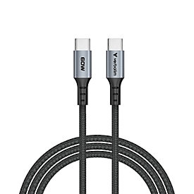 Verbatim USB-C-zu-USB-C-Kabel Sync & Charge, 60 W, 480 Mbit/s, Länge 1,2 m, schwarz