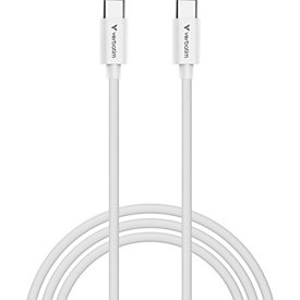 Verbatim USB-C-zu-USB-C-Kabel Sync & Charge Essentials, 100 W, 480 Mbit/s, Länge 3 m, weiß
