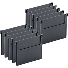 Verdeelschot voor RK 421/521/621 vakkenbak, gerecycled polypropeen, ijzergrijs, 10 stuks