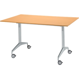 Vergadertafel, 1400 x 800 mm, inklapbaar, beuken
