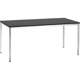 Vergadertafel, 1600 x 800 mm, zwart