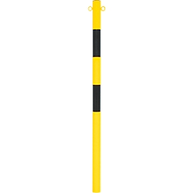Verkeerspalen om in te betonneren, ø 60 mm, geel/zwart