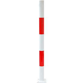 Verkeerspalen voor deuvelmontage, zonder ogen, wit/rood