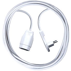 Verlängerungskabel brennenstuhl® Typ H05VV-F 3G1,0, mit Flachwinkelstecker, IP20, Länge 3 m Kunststoff, weiss