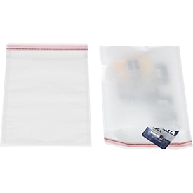 Verpakkingszak, hersluitbaar, met flap & seal naad, scheurbestendig, 178 x 220 mm/160 x 220 mm, FSC® glaspapier, semi-transparant, 500 st.