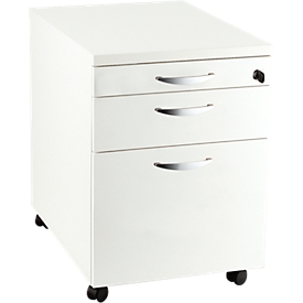 Verrijdbaar ladeblok NEVADA, B 430 x D 600 x H 600 mm wit 