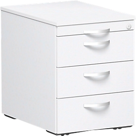Verrijdbaar ladeblok PALENQUE, 3 schuifladen, B 430 x D 600 x H 566 mm, wit