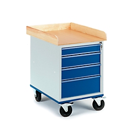 Verrijdbare ladekast, 700 x 490 mm, draagvermogen 150 kg