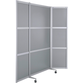 Verrijdbare scheidingswand, decor zilver