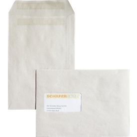 Versandtaschen, C5, 80 g/m², mit Fenster, selbstklebend, 500 Stück