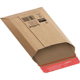 Versandtaschen ColomPac, Wellpappe, haftklebend, 20 Stück, B 150 x H 250 mm, braun