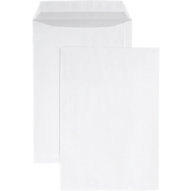 Versandtaschen Eurokuvert, DIN C4, ohne Fenster, haftklebend, 10 Stück, Papier, weiß