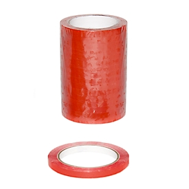 Verschlussband, passend für Beutelverschlussgeräte, B 12 x Ø 76 mm, 12 Rollen, Vinyl, rot