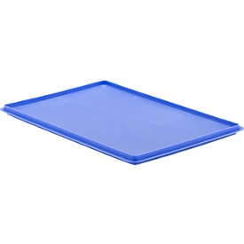 Verschlussdeckel EF-D 64 für Kasten im EURO-Maß, blau