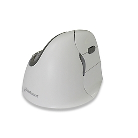 Vertikalmaus Evoluent4 Right Hand White Bluetooth, 5-Tasten-Maus, Scrollrad, kabellos