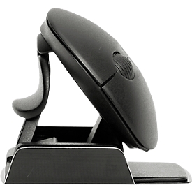 Vertikalmaus R-Go Twister, ergonomisch, beidhändig, 400-2400 dpi, 2 Tasten & Scrollrad, LED-Pausenanzeige, Bluetooth/USB, schwarz