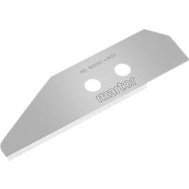 Vervangmesje Martor nr. 160060, voor eenmalig gebruik, dikte 0,63 mm, L 66,5 x B 18,9 mm, roestvrij staal, 5 stuks