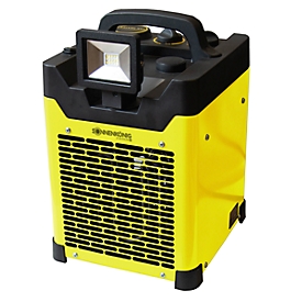 Verwarmingstoestel VENTUS 250, vermogen 2500 W, IPX4, 2 verwarmingsstanden, B 270 x D 255 x H 400 mm, zwart-geel, met CEE 16 industriestekker