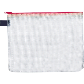 Verzamelzak met rits, voor DIN B6 formaat, B 230 x H 183 mm, rood, 10 stuks