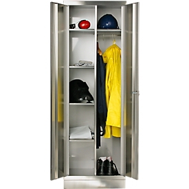 Vestiaire en inox, l. 600 mm, pieds