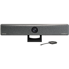 Videobar Barco ClickShare Bar Core, für kleine bis mittelgroße Räume, 3840 x 2160 px, 2 x 10 W, USB/LAN/WLAN, mit 1 ClickShare Button, schwarz