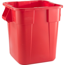 Vierkant afvalbak Brute Rubbermaid, 105 liter, 550 mm, rood