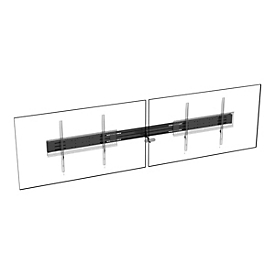 Vision VFM-F50_DL - Montagekomponente (Schiene) - für 2 LCD-/Plasma-Konsolen - Aluminium - Schwarz - Bildschirmgröße: up to 218.4 cm (up to 86")