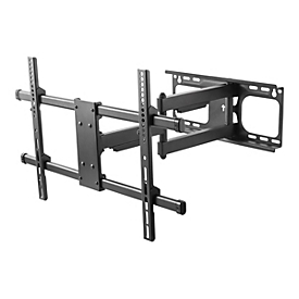 Vision VFM-WA6X4/3 - Befestigungskit (Wandplatte, Wandarm) - Doppelgelenk - für Flachbildschirm - kaltgewalzter Stahl - Schwarz - Bildschirmgröße: 106.7-177.8 cm (42"-70")