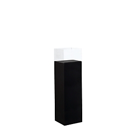 Vitrine de présentation verticale, colonne, l. 250 x P 180 x H 850 mm, noir