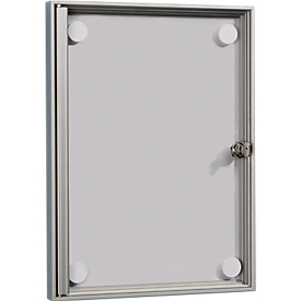 Vlak informatiebord, acrylglazen deur zonder frame, voor 1 x A4, incl. 4 magneten