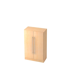 Vleugeldeurenkast 3 ordnerhoogten, B 800 x D 420 x H 1270 mm, esdoornpatroon