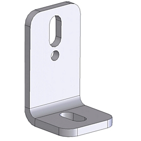 Vloerbevestiging voor aluminium plateau