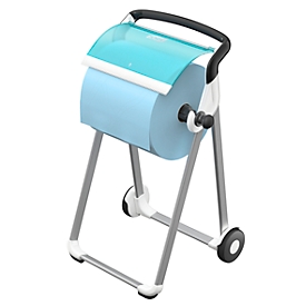 Vloerstandaard + 1 rol, gratis turquoise/wit