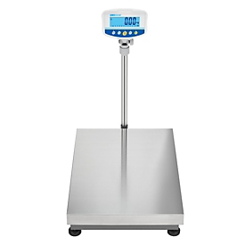 Vloerweegschaal aeAdam GFK-S 600, ongeijkt, afleesbaarheid 50 g/weegbereik tot 600 kg, LC-display, RS-232, netvoeding