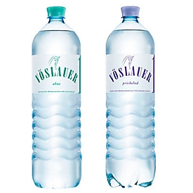 Vöslauer Mineralwasser, 1,5 Liter PET, mit Kohlensäure, 6er