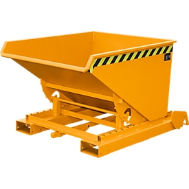 Volquete automático Bauer tipo 4A 600, 3 puntos de desbloqueo, sistema de desenrollado, capacidad 0,6 m³, hasta 1000 kg, amarillo anaranjado RAL 2000