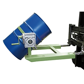 Volteador de barriles BAUER FD-HK con manivela, acero, An 1000 x P 1245 x Al 540 mm, verde
