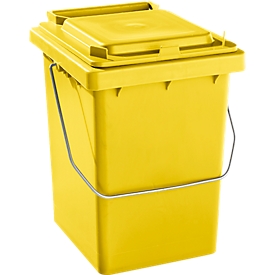 Voorsorteeremmer Mülli, B 175 x D 195 x H 300 mm, 10 liter, geel