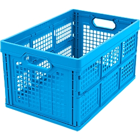 Vouwdoos EURO 532-40 - polypropeen - L 530 x B 350 x H 275 mm - 40 L - blauw