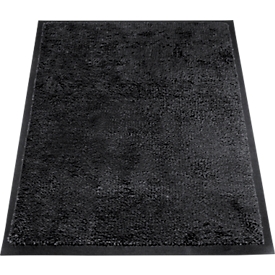 vuilvangmat miltex Eazycare Style, hoekig, antistatisch, UV-bestendig, afwasbaar, high twist nylon &amp; Niltril rubber, 600 x 850 mm, diepzwart