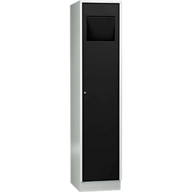Wäschesammelschrank, Abteilbreite innen 400 m, abschliessbar, selbstschliessende Klappe,