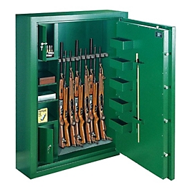Waffenschrank Rottner EN0 SPORT N6 Premium, Doppelbartschloss, B 550 x T 500 x H 1500 mm, Stahl, grün
