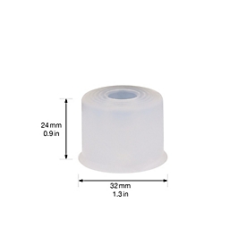 Wagner Bodentürstopper VULKANO SMALL EH 5233, Schraubmontage, Elaston, Ø 35 mm, Höhe 24 mm, transparent