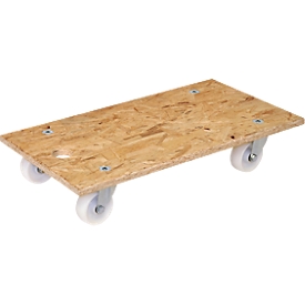 Wagner transport trolley OSB 1141, L 580 x W 300 x H 110 mm, load capacity 250 kg, with grip hole