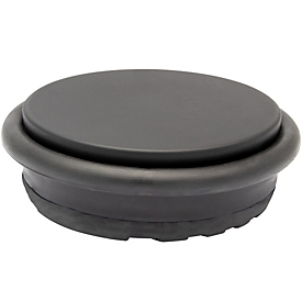 Wagner Türstopper BIG DISK BLACK, Stahl, pulverbeschichtet, Ø 100 x H 30 mm, mobil, rutschfest, schwarz, 0,74 kg