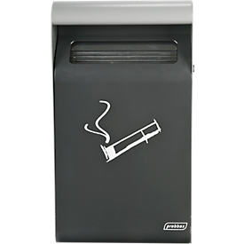Wall ashtray Probbax , rectangular Total volume 1.5 l with inner bin volume 0.5 l